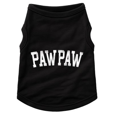 Pawpaw Classic Bold Font FatherS Day Pawpaw Raglan Baseball Doggie Tank