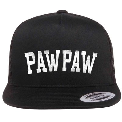 Pawpaw Classic Bold Font FatherS Day Pawpaw Raglan Baseball Flatbill Hat
