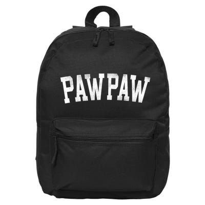 Pawpaw Classic Bold Font FatherS Day Pawpaw Raglan Baseball 16 in Basic Backpack