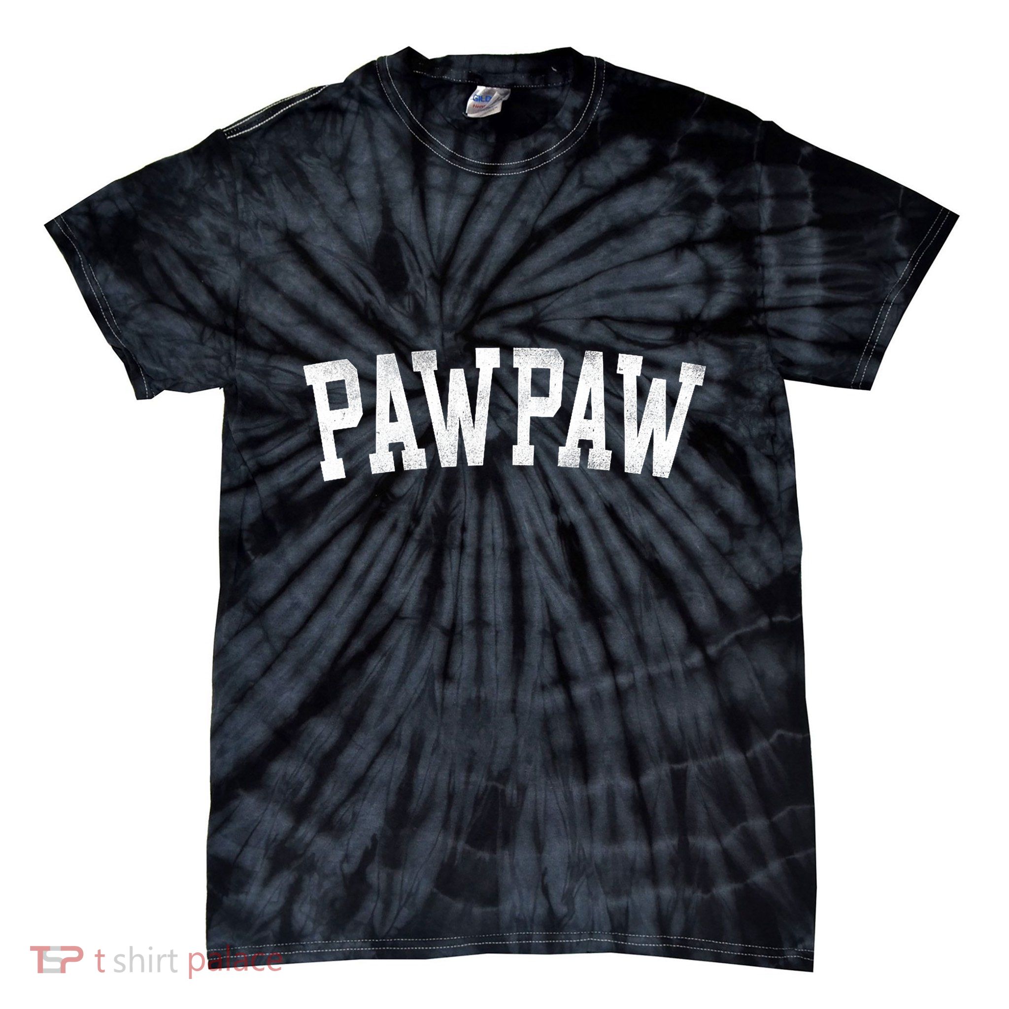 Pawpaw Classic Bold Font FatherS Day Pawpaw Raglan Baseball Tie-Dye T-Shirt