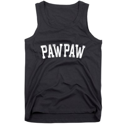 Pawpaw Classic Bold Font FatherS Day Pawpaw Raglan Baseball Tank Top