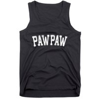 Pawpaw Classic Bold Font FatherS Day Pawpaw Raglan Baseball Tank Top