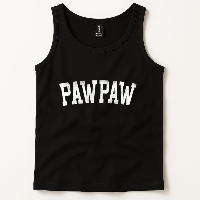 Pawpaw Classic Bold Font FatherS Day Pawpaw Raglan Baseball Tank Top