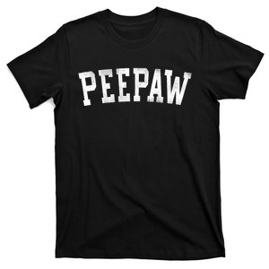 Peepaw Classic Bold Font FatherS Day Peepaw Raglan Baseball T-Shirt