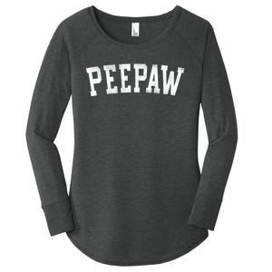 Peepaw Classic Bold Font FatherS Day Peepaw Women's Perfect Tri Tunic Long Sleeve Shirt