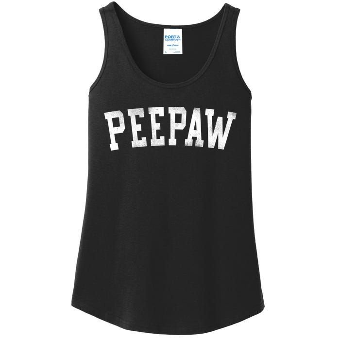 Peepaw Classic Bold Font FatherS Day Peepaw Ladies Essential Tank