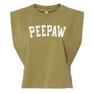 Peepaw Classic Bold Font FatherS Day Peepaw Garment-Dyed Women's Muscle Tee