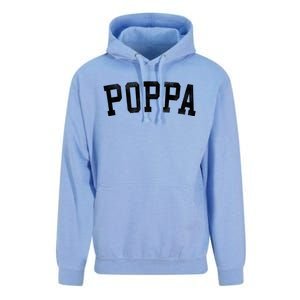 Poppa Classic Bold Font FatherS Day Poppa Unisex Surf Hoodie