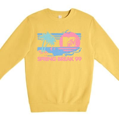 Pastel Colors Beach Spring Break Premium Crewneck Sweatshirt