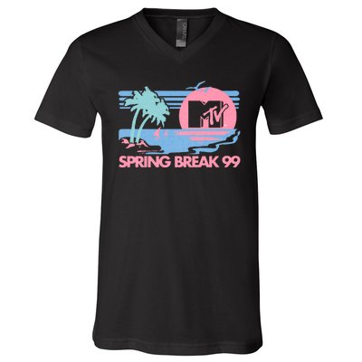 Pastel Colors Beach Spring Break V-Neck T-Shirt