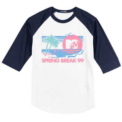 Pastel Colors Beach Spring Break Baseball Sleeve Shirt