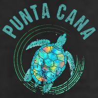 Punta Cana Beach Sea Turtle Illustration Gift Cool Comfort Performance Bucket Hat
