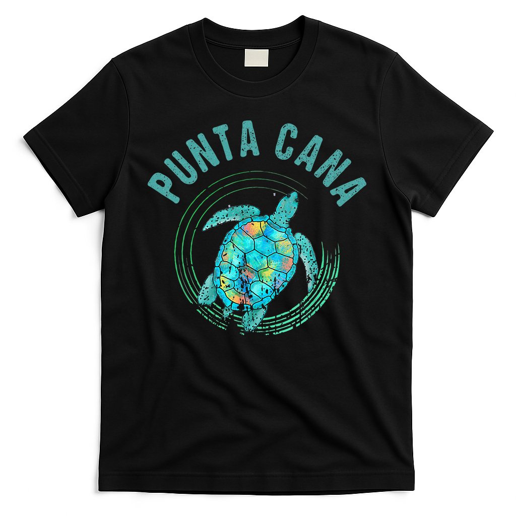 Punta Cana Beach Sea Turtle Illustration Gift T-Shirt
