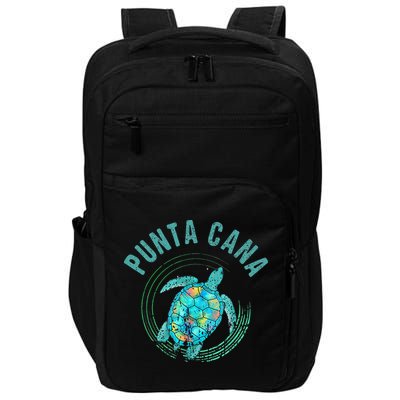 Punta Cana Beach Sea Turtle Illustration Gift Impact Tech Backpack