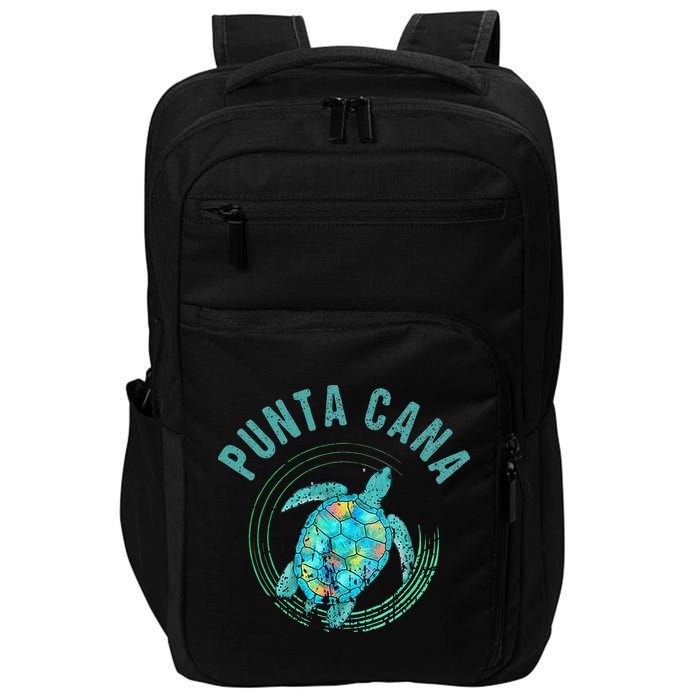 Punta Cana Beach Sea Turtle Illustration Gift Impact Tech Backpack