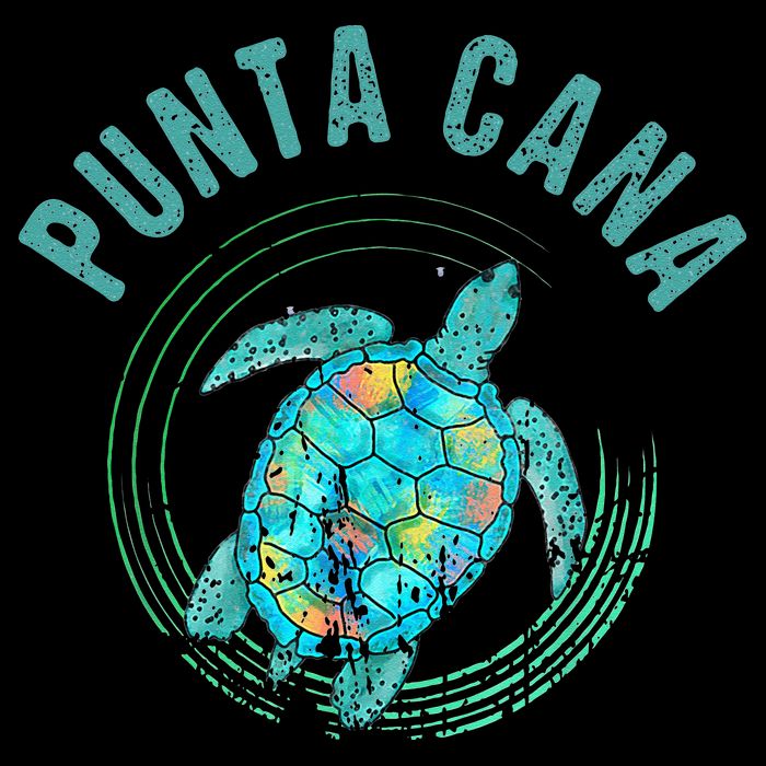 Punta Cana Beach Sea Turtle Illustration Gift Impact Tech Backpack