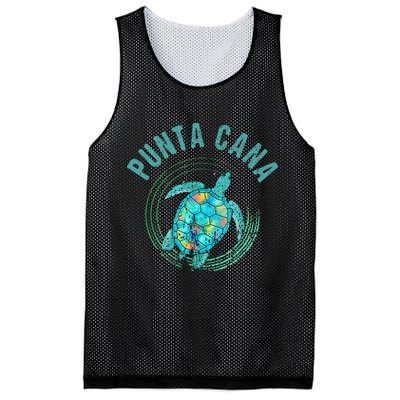 Punta Cana Beach Sea Turtle Illustration Gift Mesh Reversible Basketball Jersey Tank