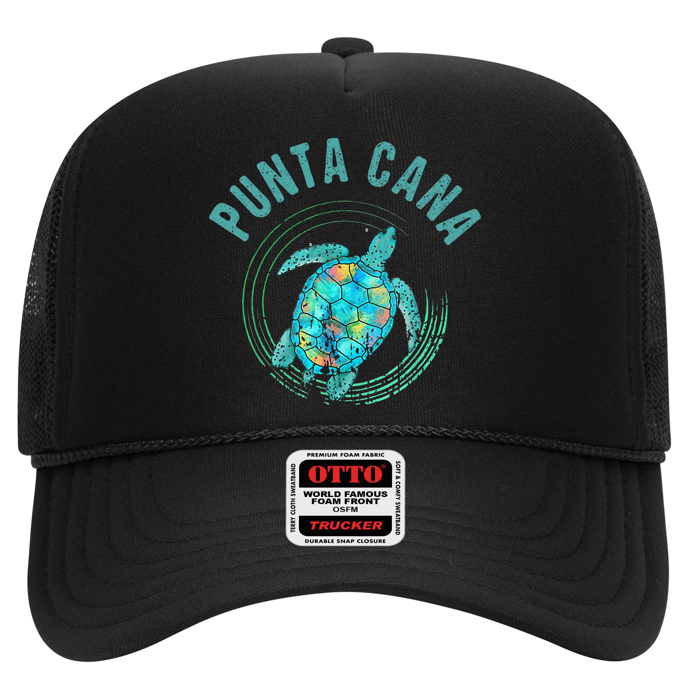 Punta Cana Beach Sea Turtle Illustration Gift Hat