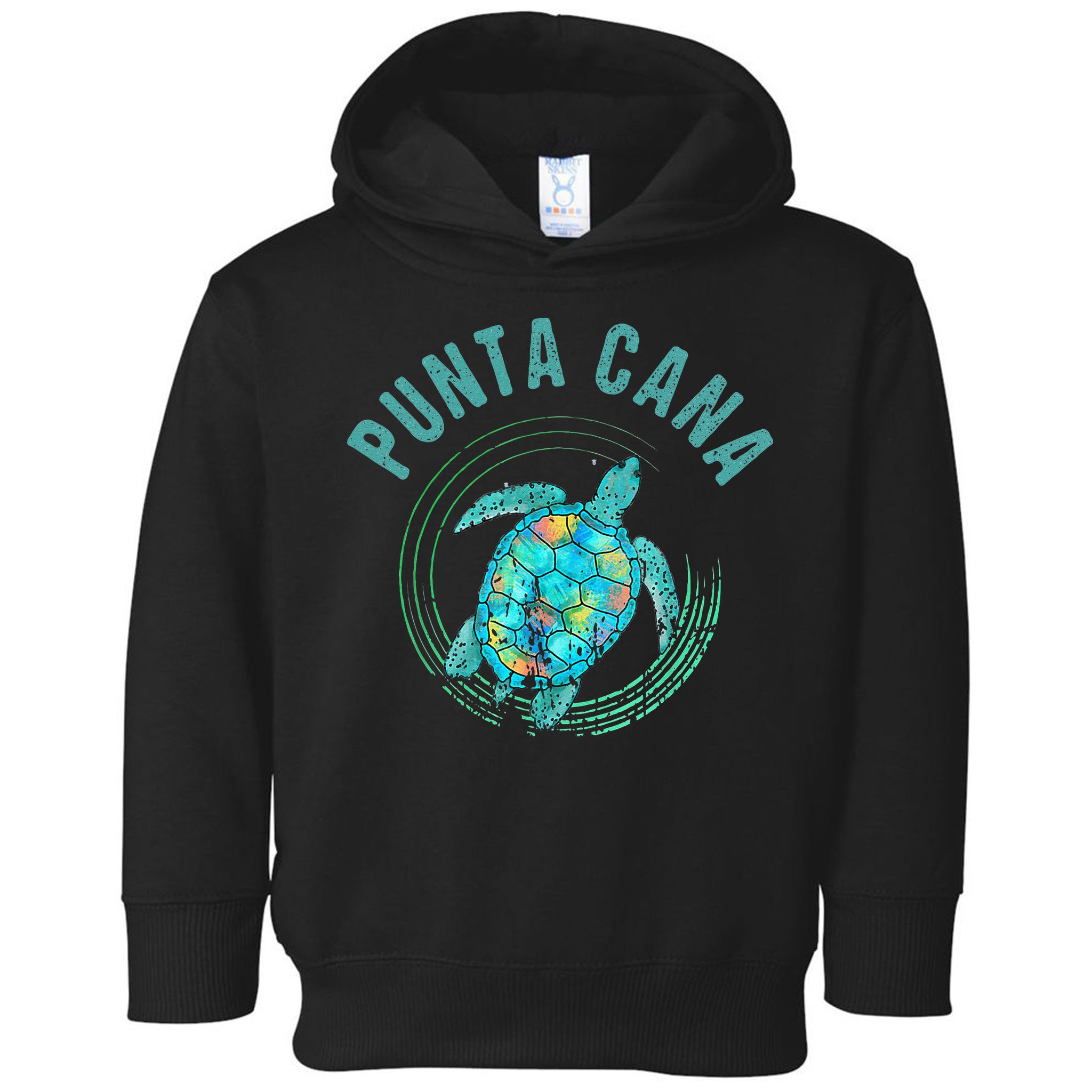 Punta Cana Beach Sea Turtle Illustration Gift Toddler Hoodie