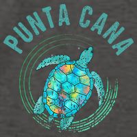 Punta Cana Beach Sea Turtle Illustration Gift Vector Backpack