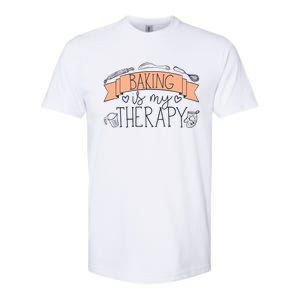 Pastry Chef Baker Baking Is My Therapy Funny Gift Softstyle CVC T-Shirt