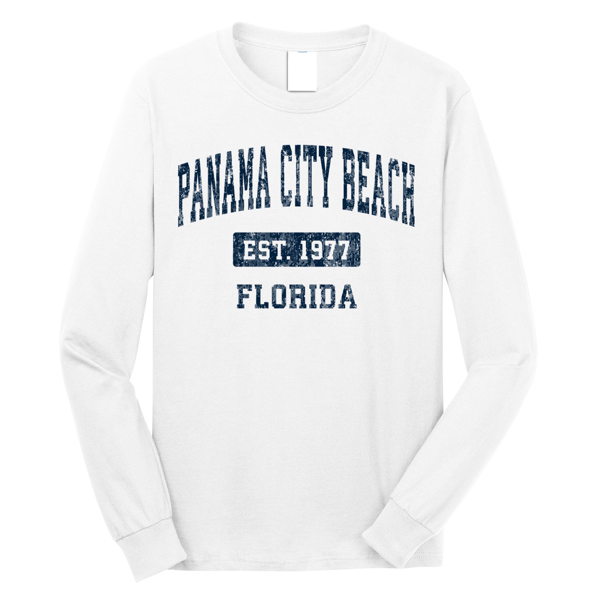 Panama City Beach Florida Fl Vintage Sports Long Sleeve Shirt