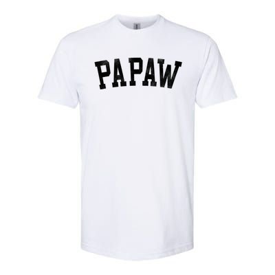 Papaw Classic Bold Font FatherS Day Papaw Softstyle CVC T-Shirt