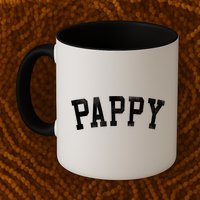 Pappy Classic Bold Font FatherS Day Pappy Mug