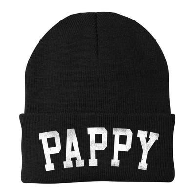 Pappy Classic Bold Font FatherS Day Pappy Knit Cap Winter Beanie