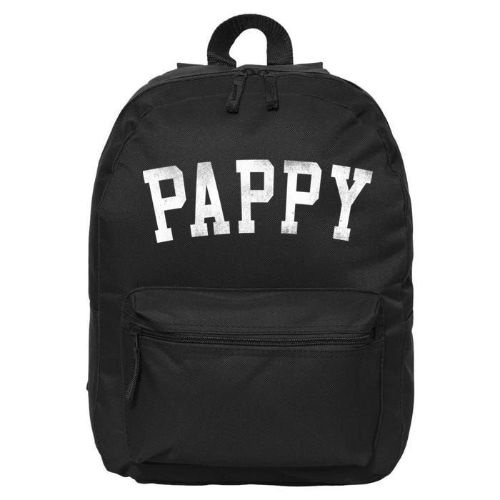 Pappy Classic Bold Font FatherS Day Pappy 16 in Basic Backpack