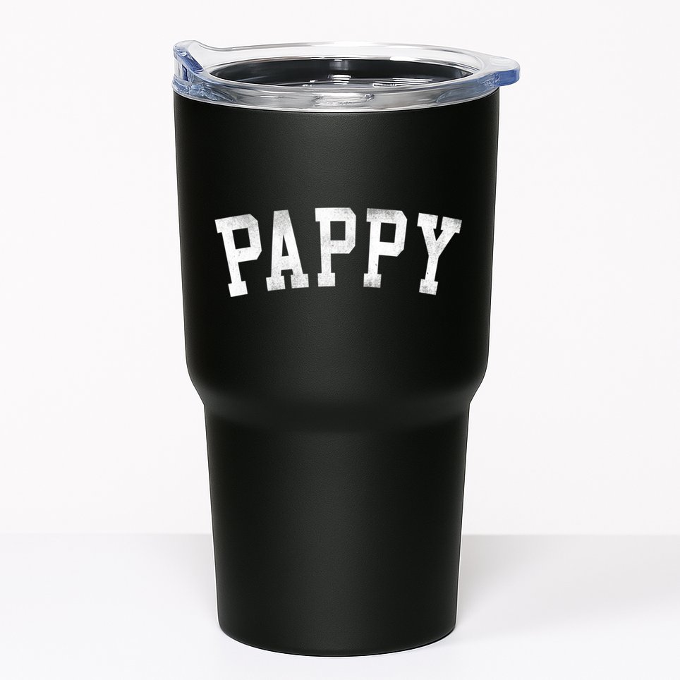 Pappy Classic Bold Font FatherS Day Pappy Tumbler