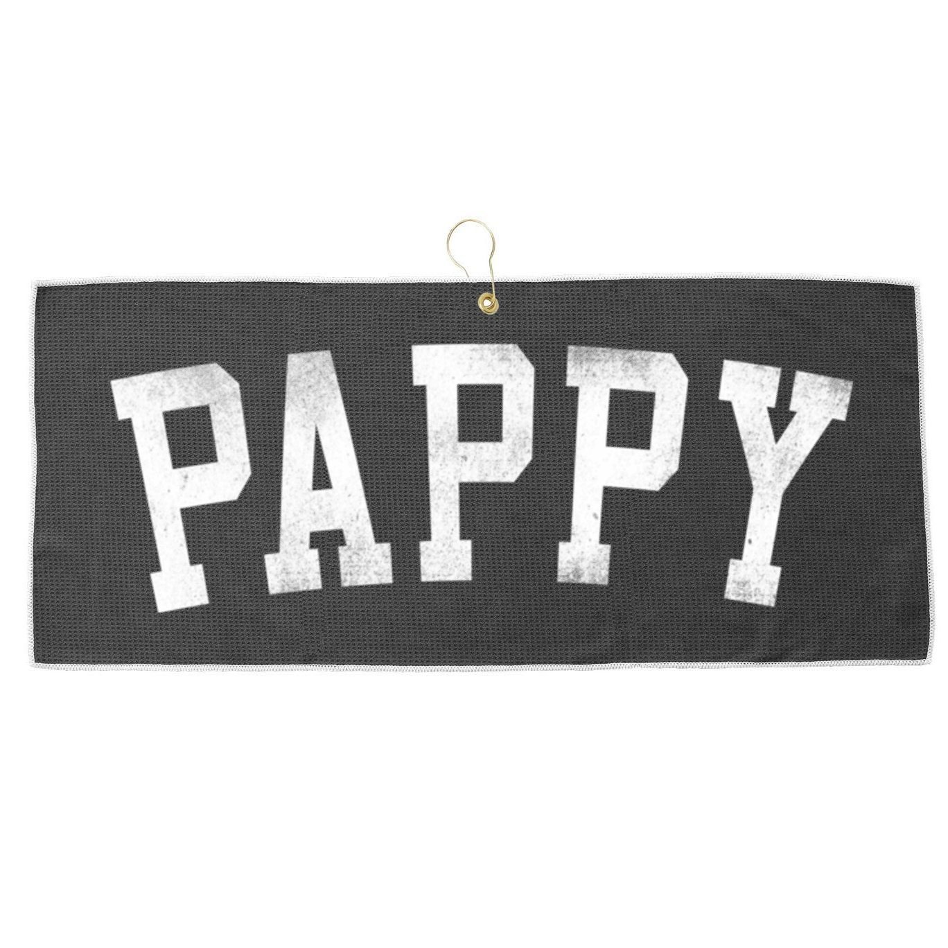 Pappy Classic Bold Font FatherS Day Pappy Large Microfiber Waffle Golf Towel