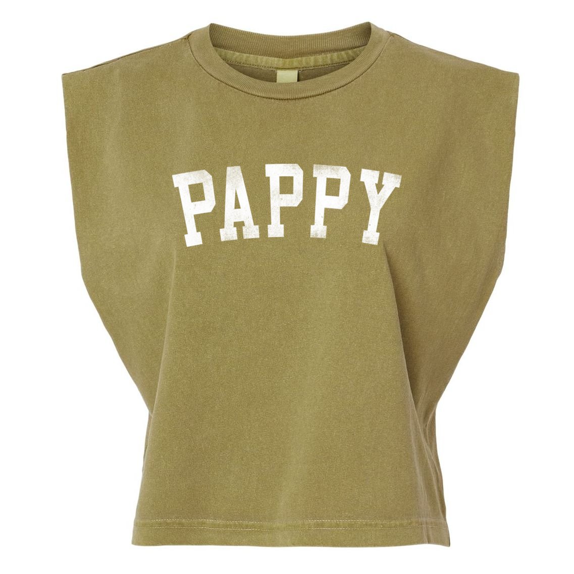 Pappy Classic Bold Font FatherS Day Pappy Garment-Dyed Women's Muscle Tee