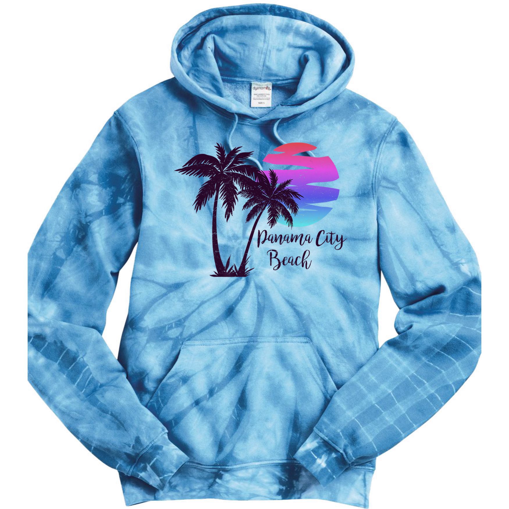 PANAMA CITY BEACH Florida Spring Break Vacation Honeymoon Premium Tie Dye Hoodie