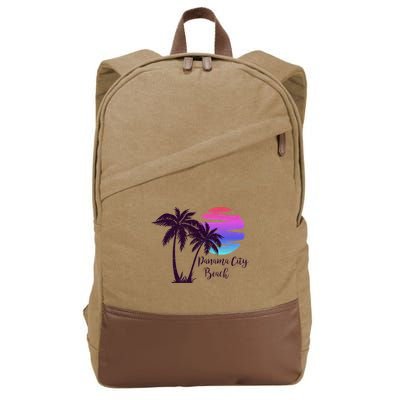 PANAMA CITY BEACH Florida Spring Break Vacation Honeymoon Premium Cotton Canvas Backpack