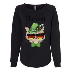 Purrost Cat Bavarian Alpine Hat Funny German Oktoberfest Womens California Wash Sweatshirt