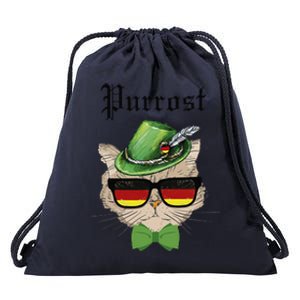 Purrost Cat Bavarian Alpine Hat Funny German Oktoberfest Drawstring Bag