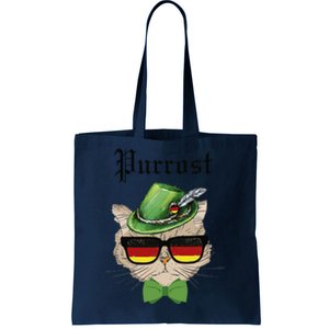 Purrost Cat Bavarian Alpine Hat Funny German Oktoberfest Tote Bag