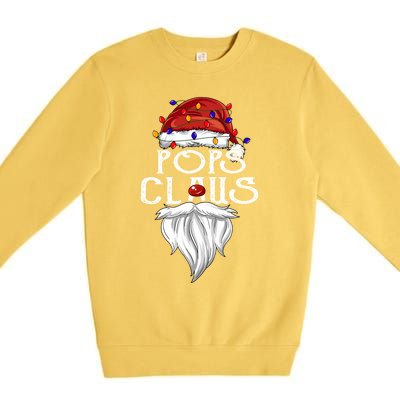 Pops Claus Beard Pops Claus Christmas Meaningful Gift Premium Crewneck Sweatshirt