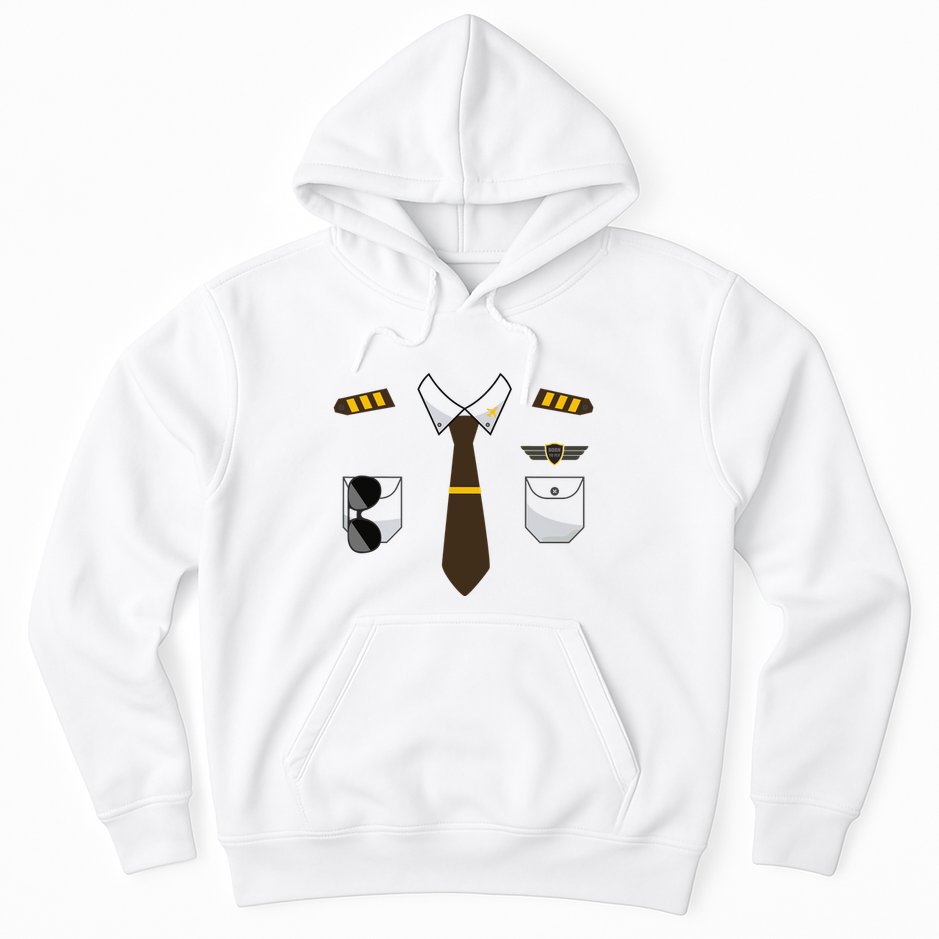 Pilot Costume Birthday Airplane Pilot Halloween Hoodie