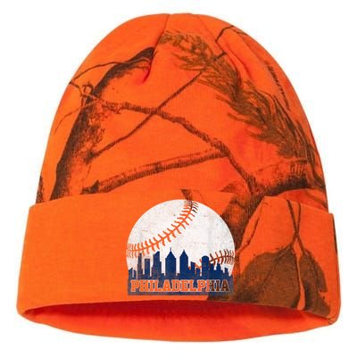 Philly Cityscape Baseball Philadelphia Skyline Retro Vintage Kati Licensed 12" Camo Beanie