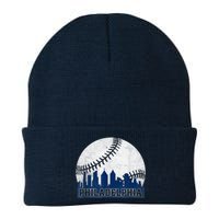 Philly Cityscape Baseball Philadelphia Skyline Retro Vintage Knit Cap Winter Beanie