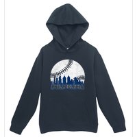 Philly Cityscape Baseball Philadelphia Skyline Retro Vintage Urban Pullover Hoodie