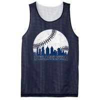 Philly Cityscape Baseball Philadelphia Skyline Retro Vintage Mesh Reversible Basketball Jersey Tank