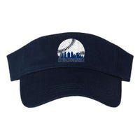 Philly Cityscape Baseball Philadelphia Skyline Retro Vintage Valucap Bio-Washed Visor