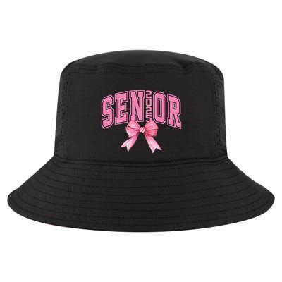 Pinkk Coquette Bow Senior 2025 Class Of 2025 Grad For Girl Gift Cool Comfort Performance Bucket Hat