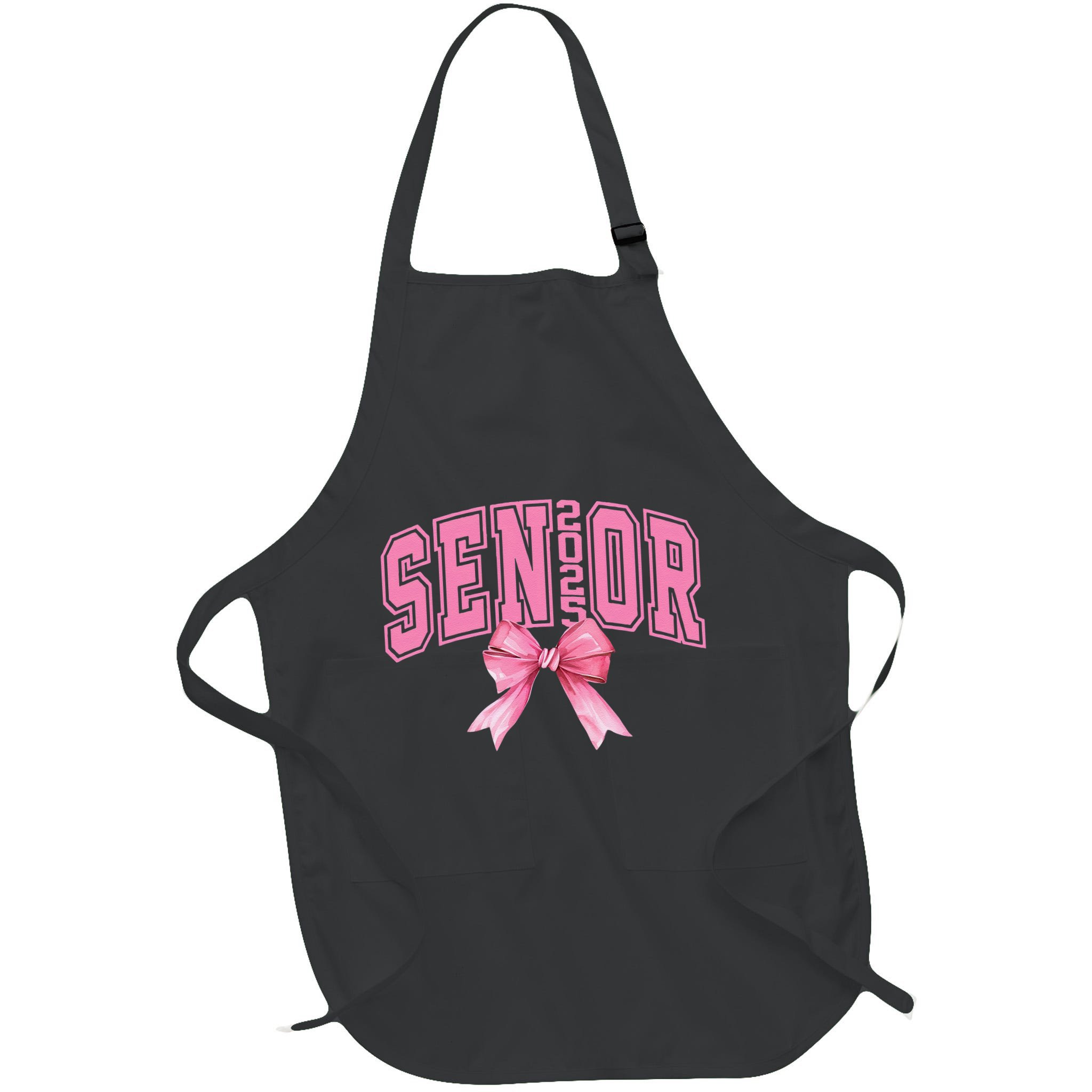 Pinkk Coquette Bow Senior 2025 Class Of 2025 Grad For Girl Gift Apron