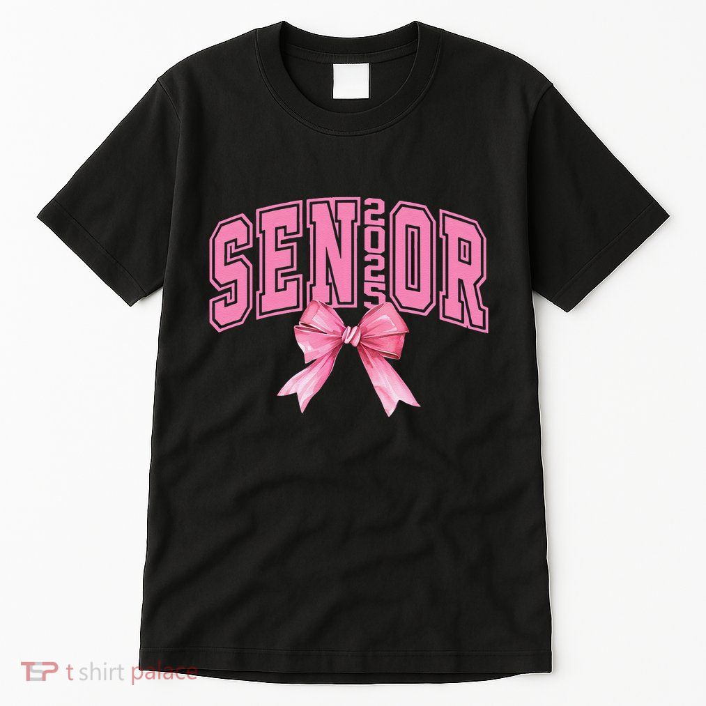 Pinkk Coquette Bow Senior 2025 Class Of 2025 Grad For Girl Gift Tall T-Shirt
