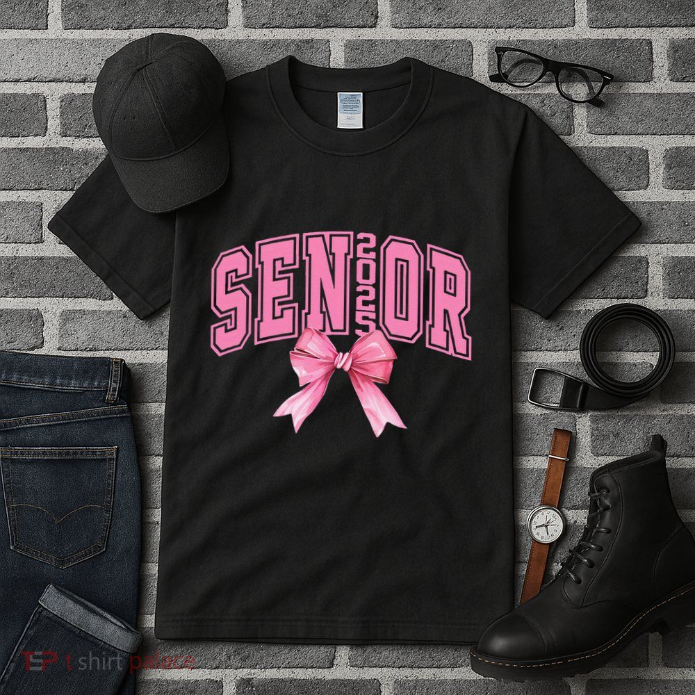 Pinkk Coquette Bow Senior 2025 Class Of 2025 Grad For Girl Gift Tall T-Shirt