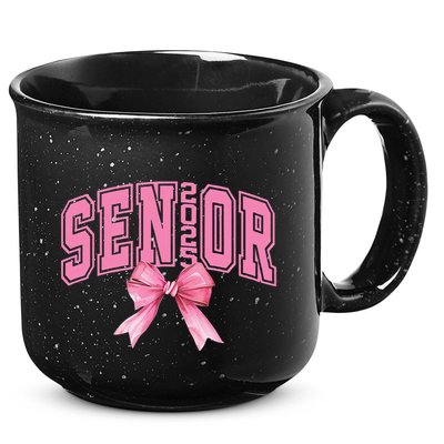 Pinkk Coquette Bow Senior 2025 Class Of 2025 Grad For Girl Gift 15oz Campfire Ceramic Mug